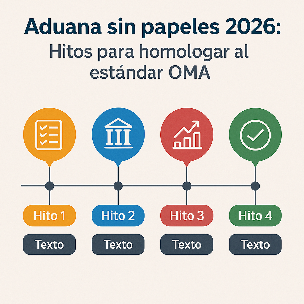 Funcionarios de aduana operando sistemas digitales sin uso de papel
