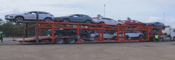 Desconsolidado de vehículos y coordinación logística en terminal extraportuario