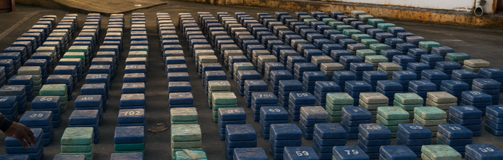 Inspección aduanera de contenedor en zona portuaria de Panamá