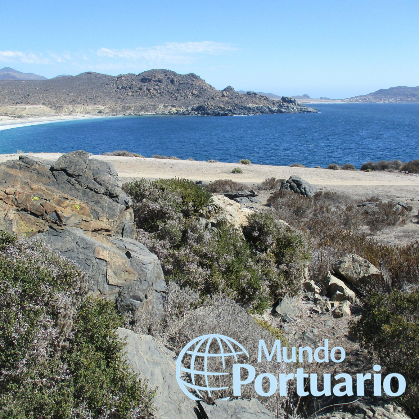Puerto Cruz Grande y borde costero de La Higuera en Coquimbo