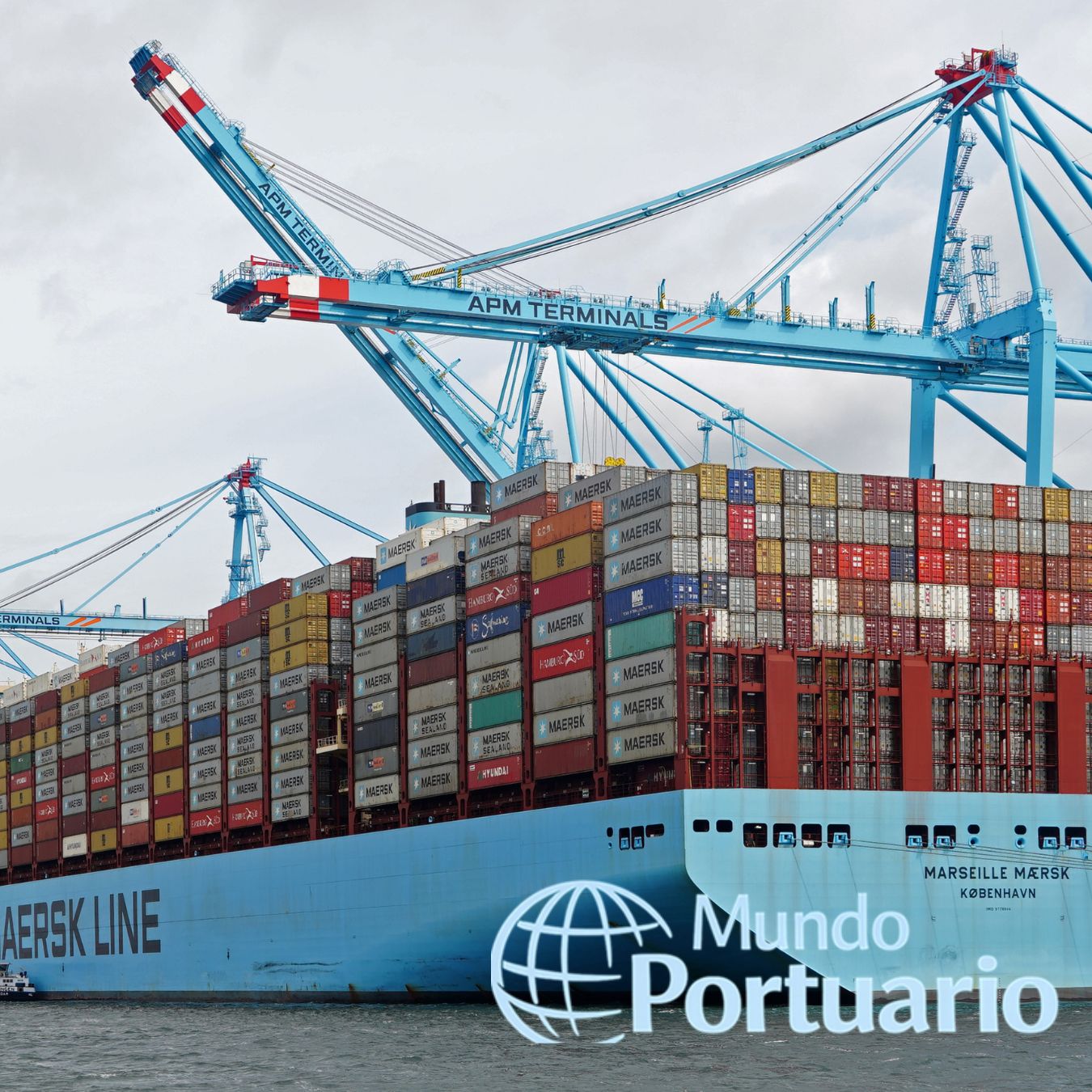 Contenedores en terminal marítimo con referencia a cargo DRP de Maersk hacia Zanzíbar y costos de última milla