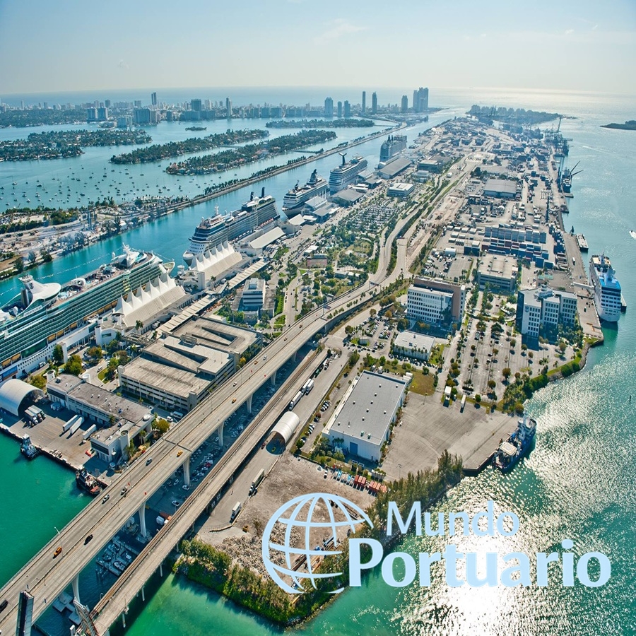 Terminal de contenedores en Miami con operación de gate y patio tras implementar TOS en nube