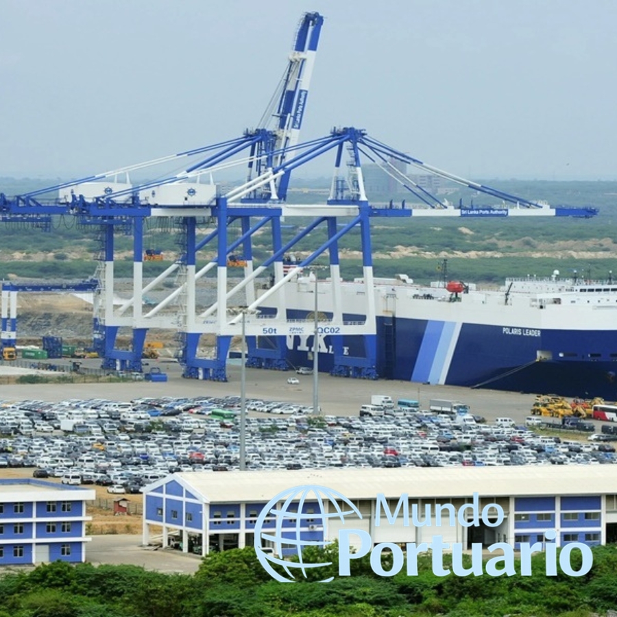 Grúas portuarias proyectadas para la expansión del terminal de Hambantota