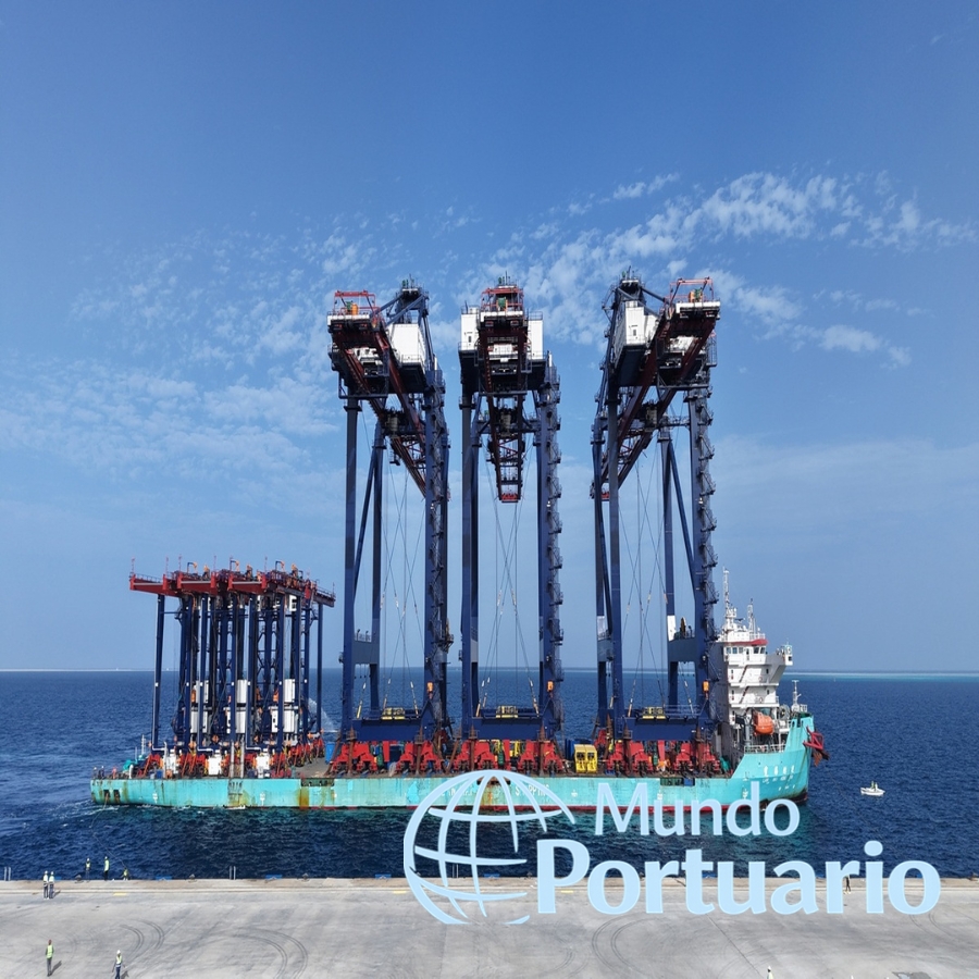 Grúas STS y RTG recién entregadas para la terminal de Safaga en Egipto