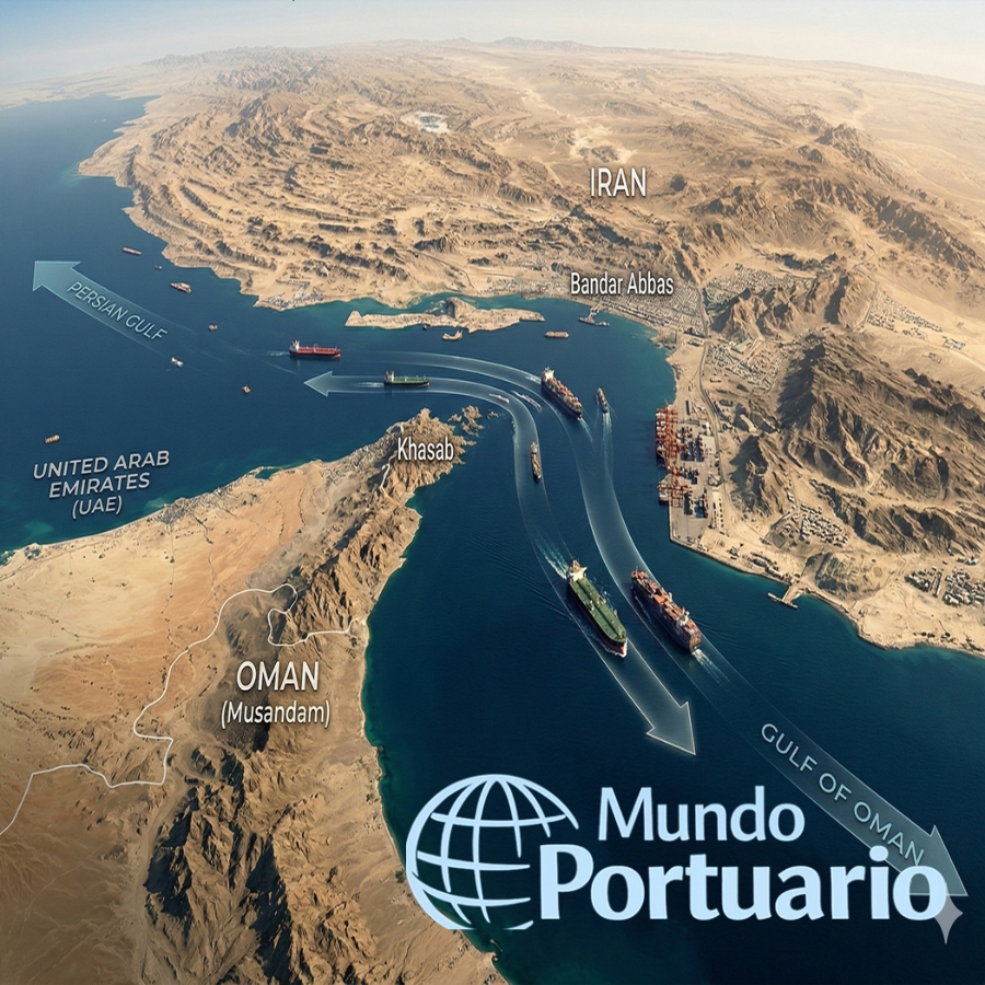 Buques transitando por el Estrecho de Ormuz en condiciones de riesgo marítimo